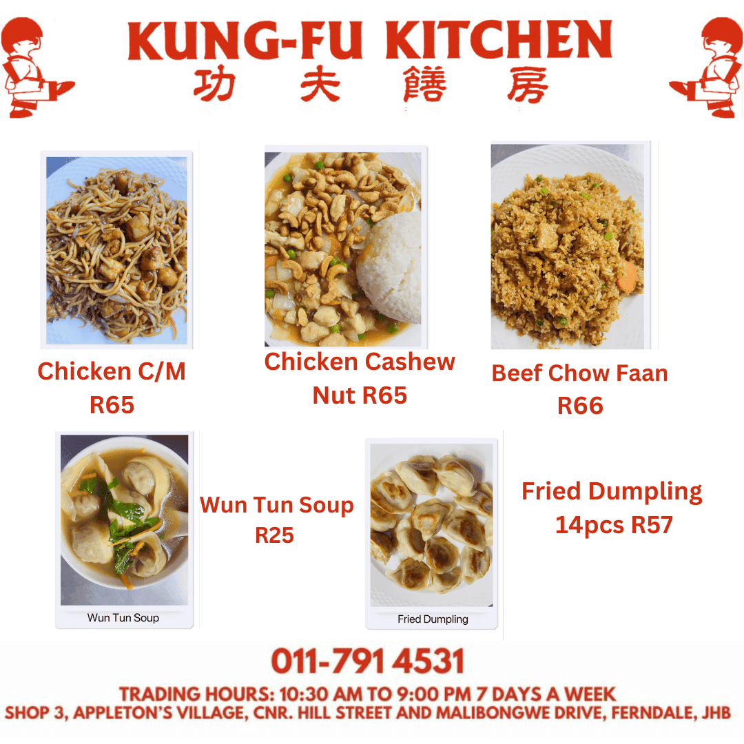 A menu for a chinese restaurant with different types of food