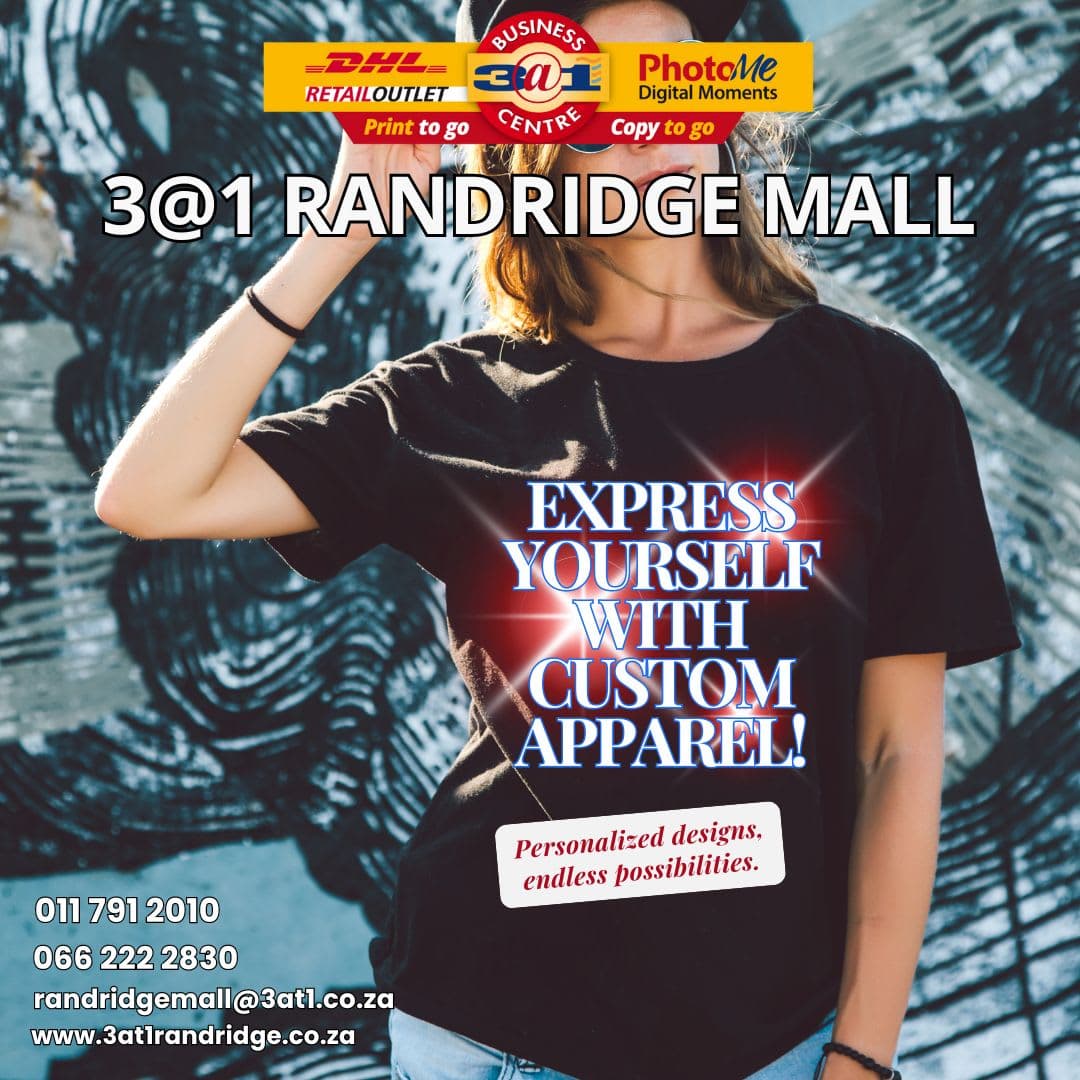 A woman wearing a t - shirt that says, express yourself with custom apparel
