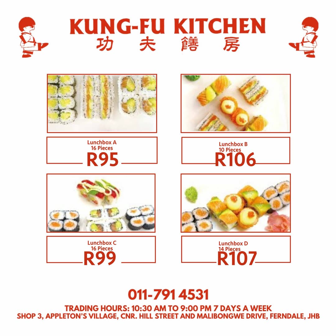 A menu for a sushi restaurant with different types of sushi
