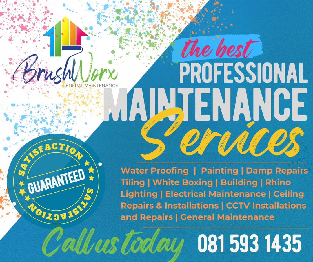 A poster advertising a professional maintenance service