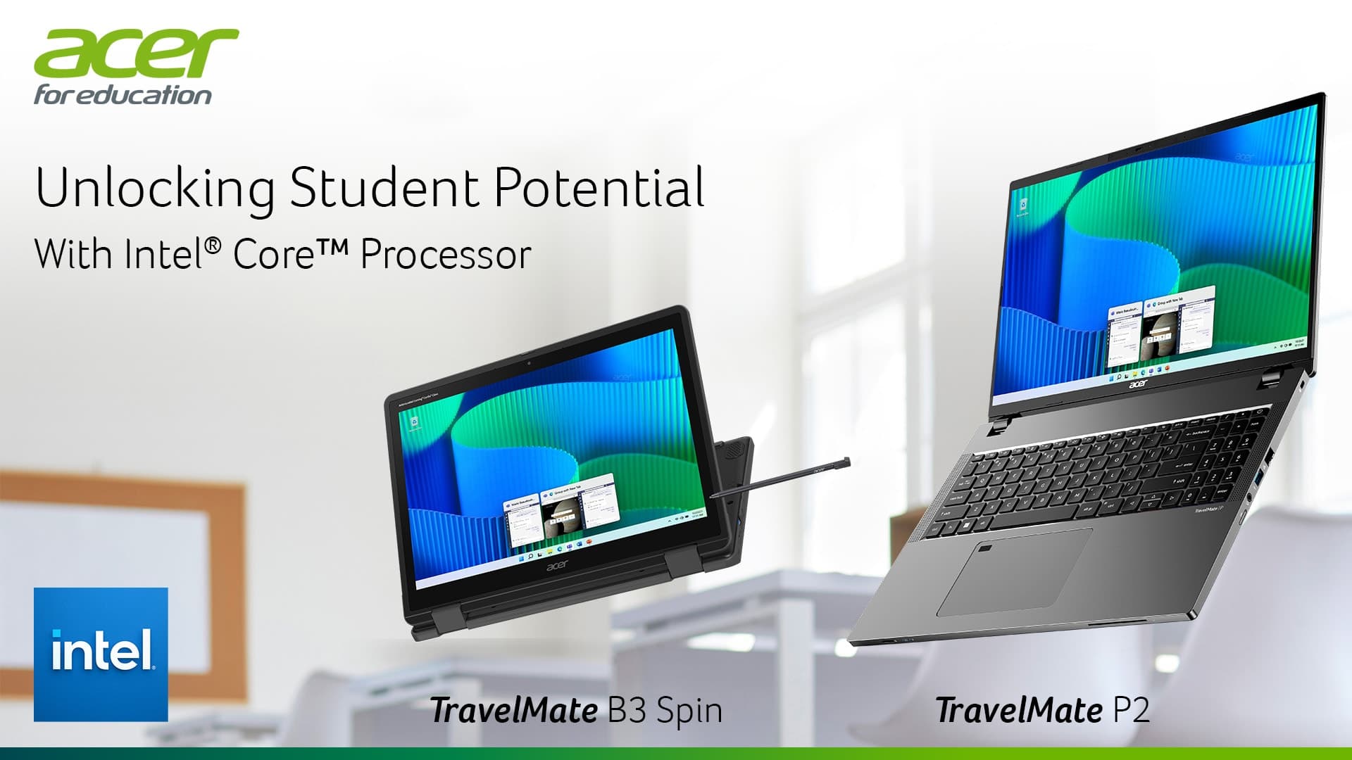 An advertisement for a computer that is open