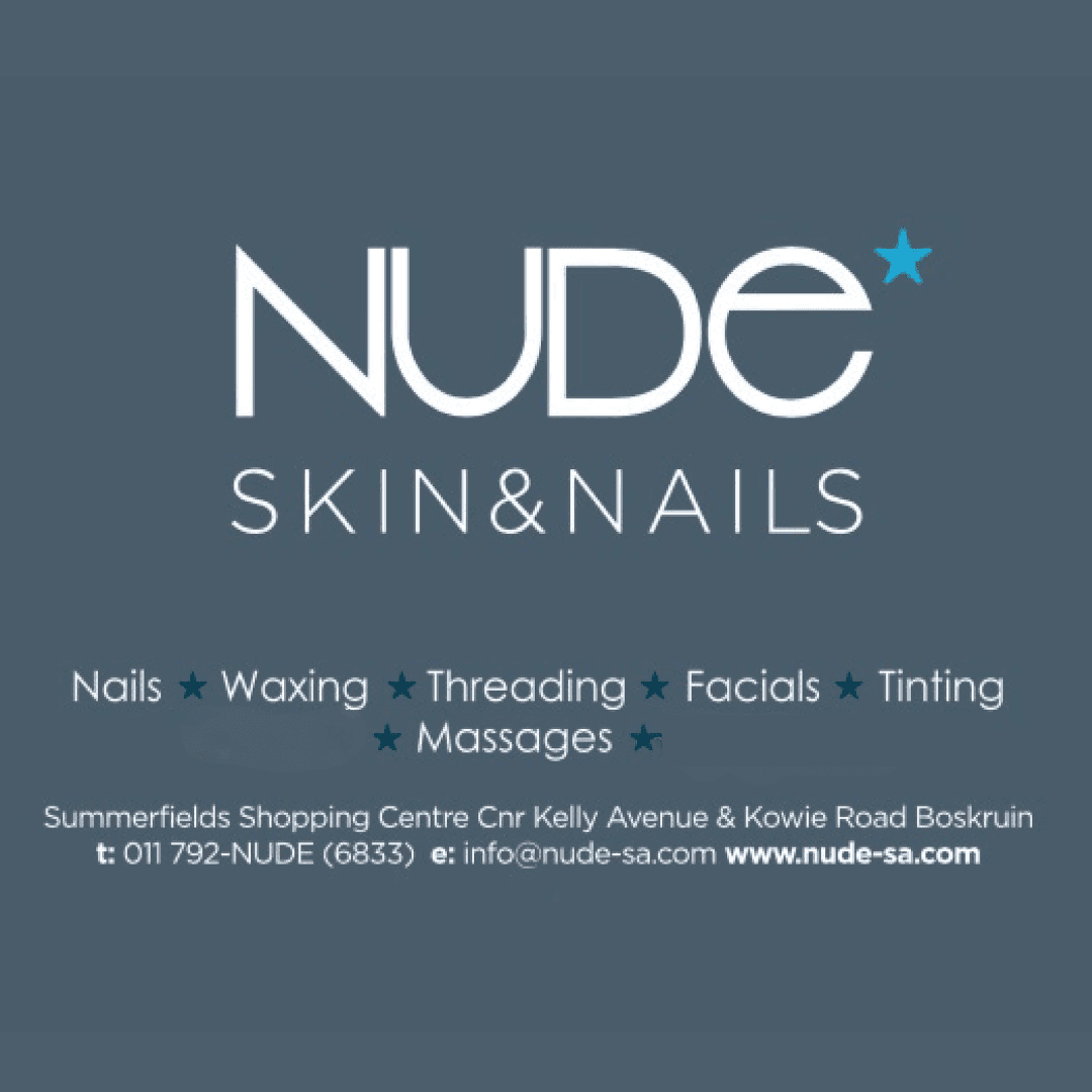 The logo for nudee skin and nails