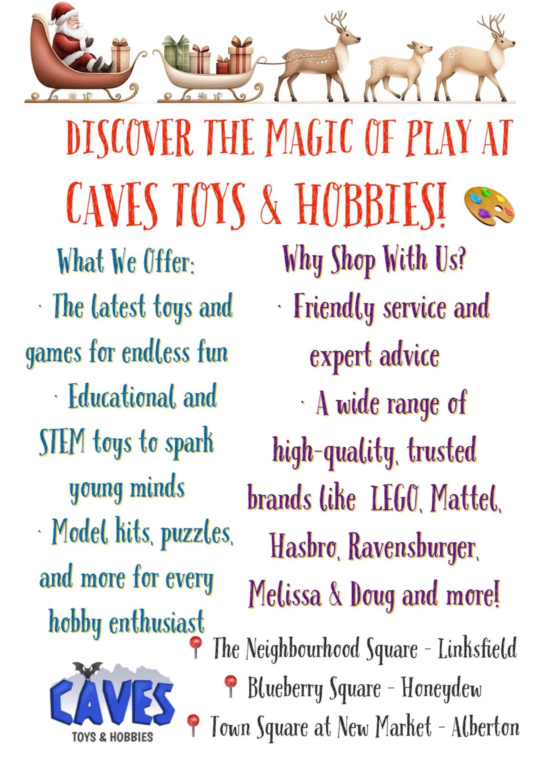 A poster with a list of christmas items