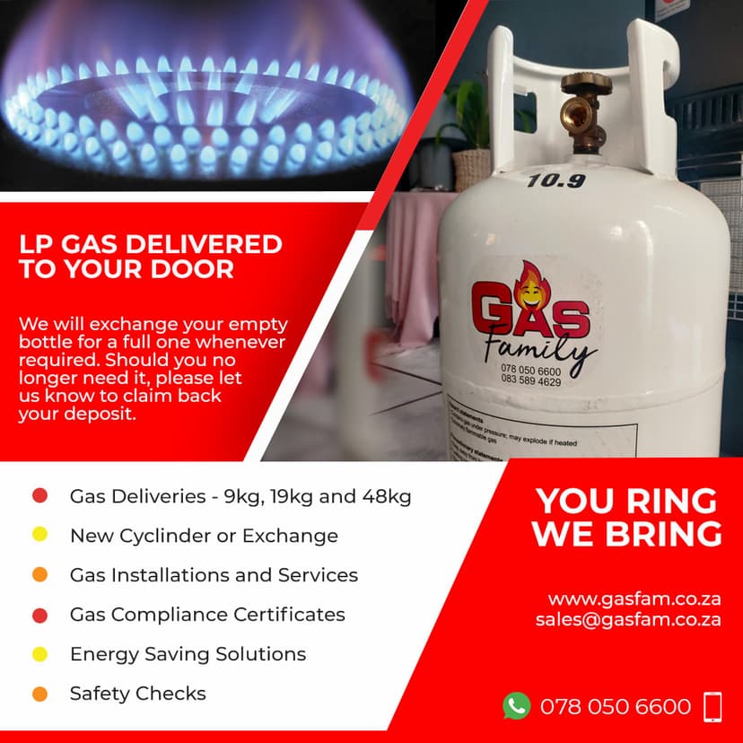 An advertisement for a gas company