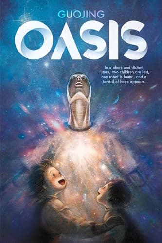 A book cover with an image of two people in space