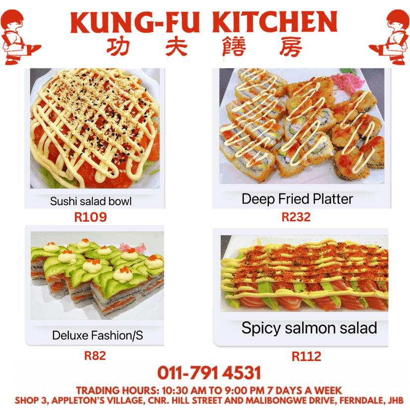 A menu for a restaurant with different types of food