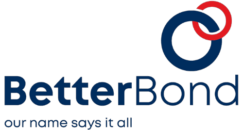 A blue and red logo for a company