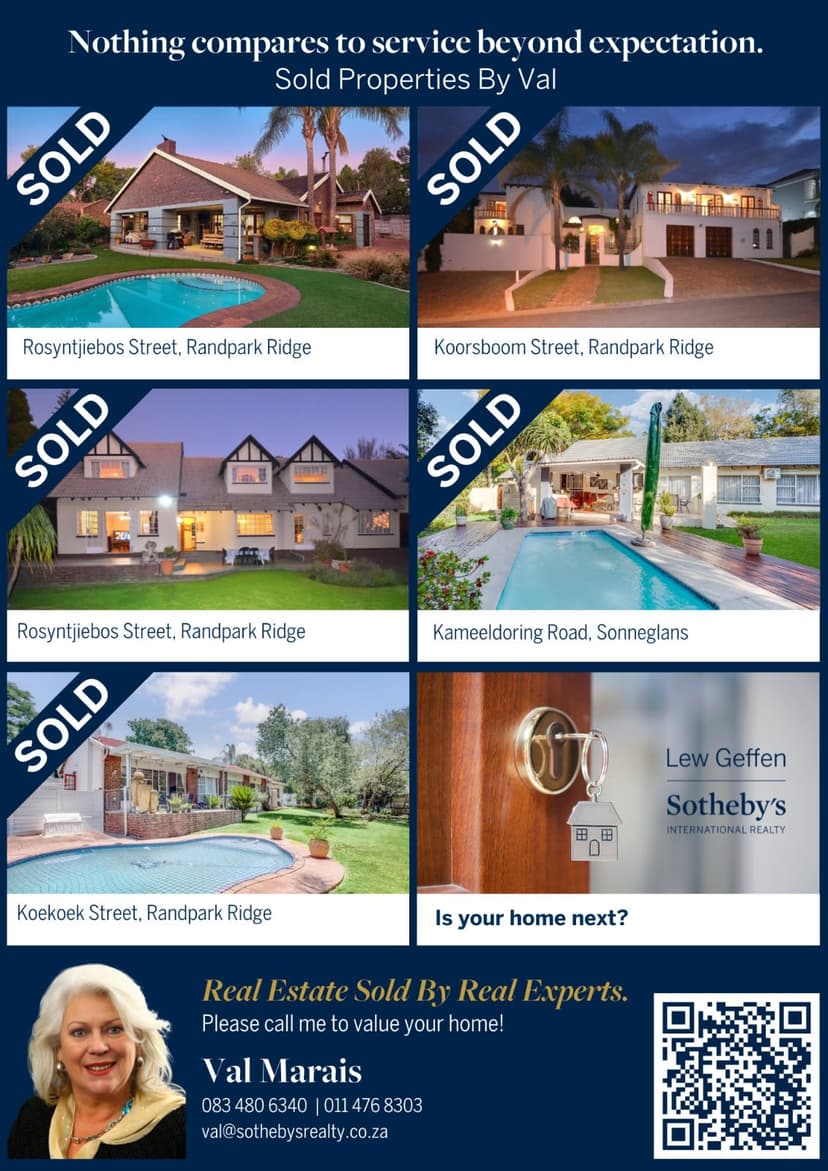 A flyer for a real estate for sale