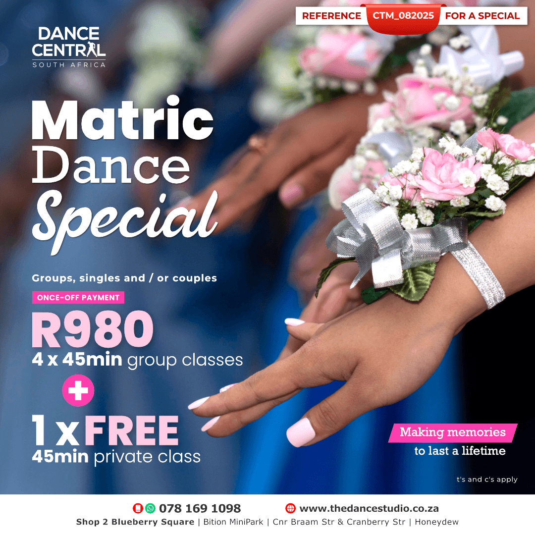 A poster for a dance class with hands holding flowers