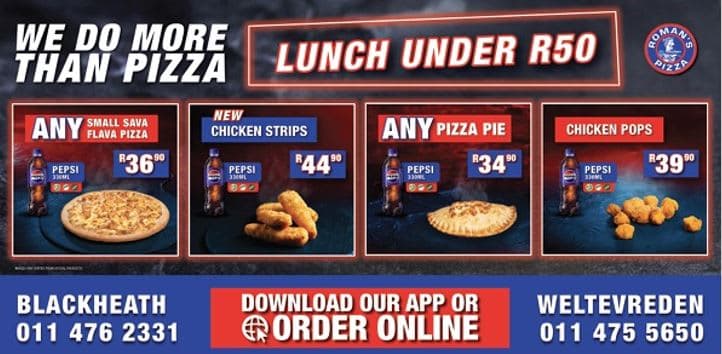 A poster advertising a pizza restaurant