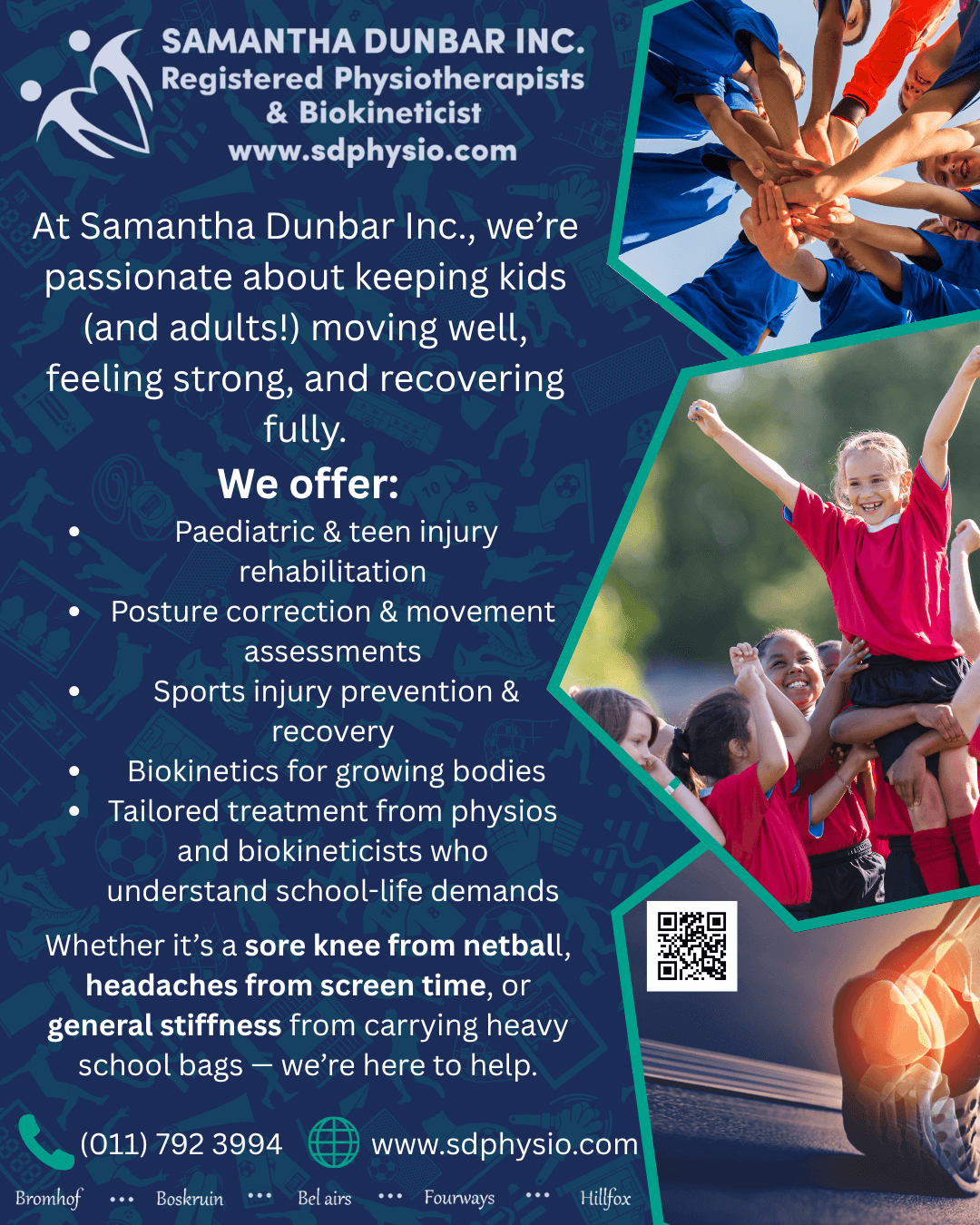 A flyer for a children's sports program