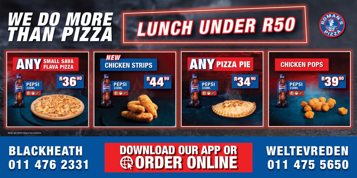 A menu for a fast food restaurant