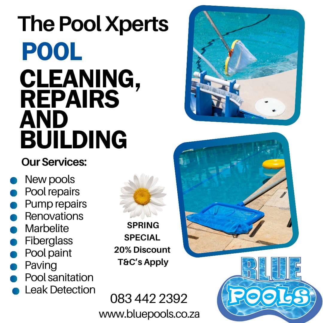 A flyer for a pool cleaning company