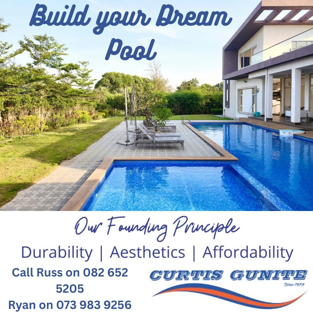 An advertisement for a pool company