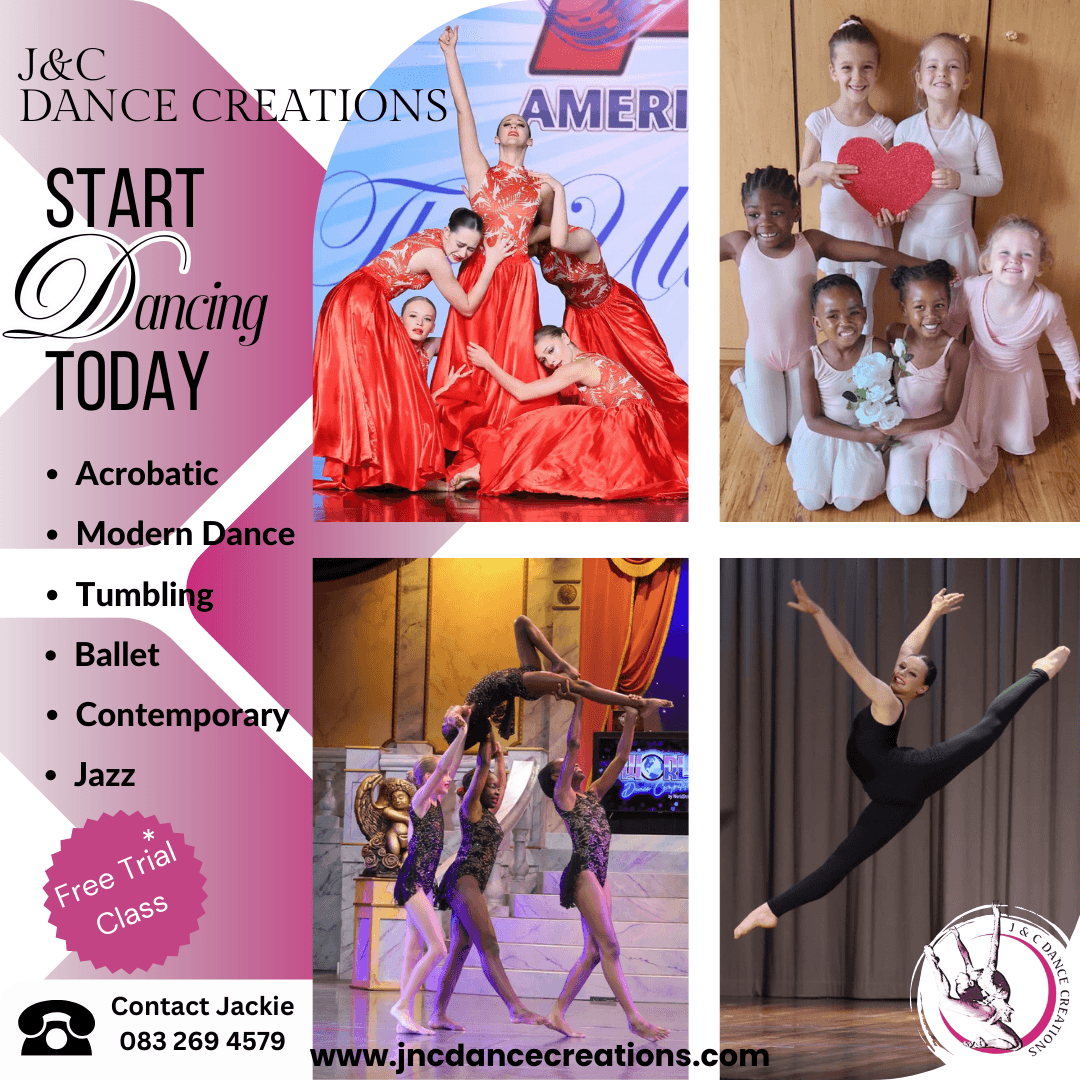 A flyer for a dance class with pictures of dancers